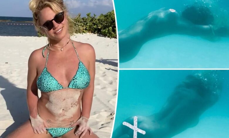 Britney Spears se muestra desnuda nadando en una piscina