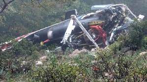 7 personas fallecen  al desplomarse el helicóptero en que viajaban
