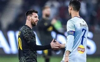 Messi y Cristiano se saludan en juego de PSG y equipo saudí