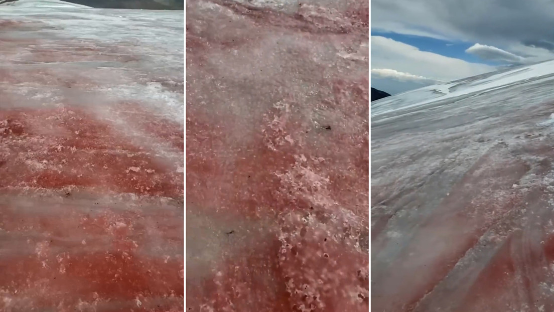 Un glaciar en Rusia se tiñe de rojo: ¿por qué?