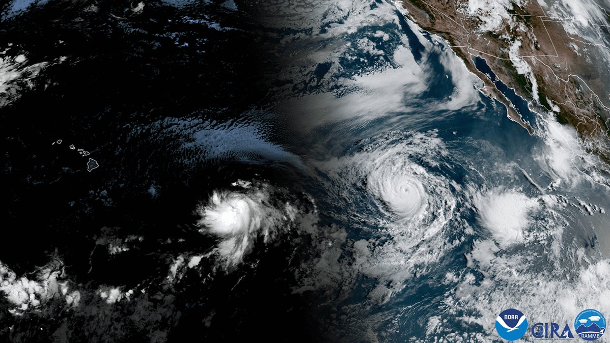 Tormenta Tropical y Huracán amenazan Hawái