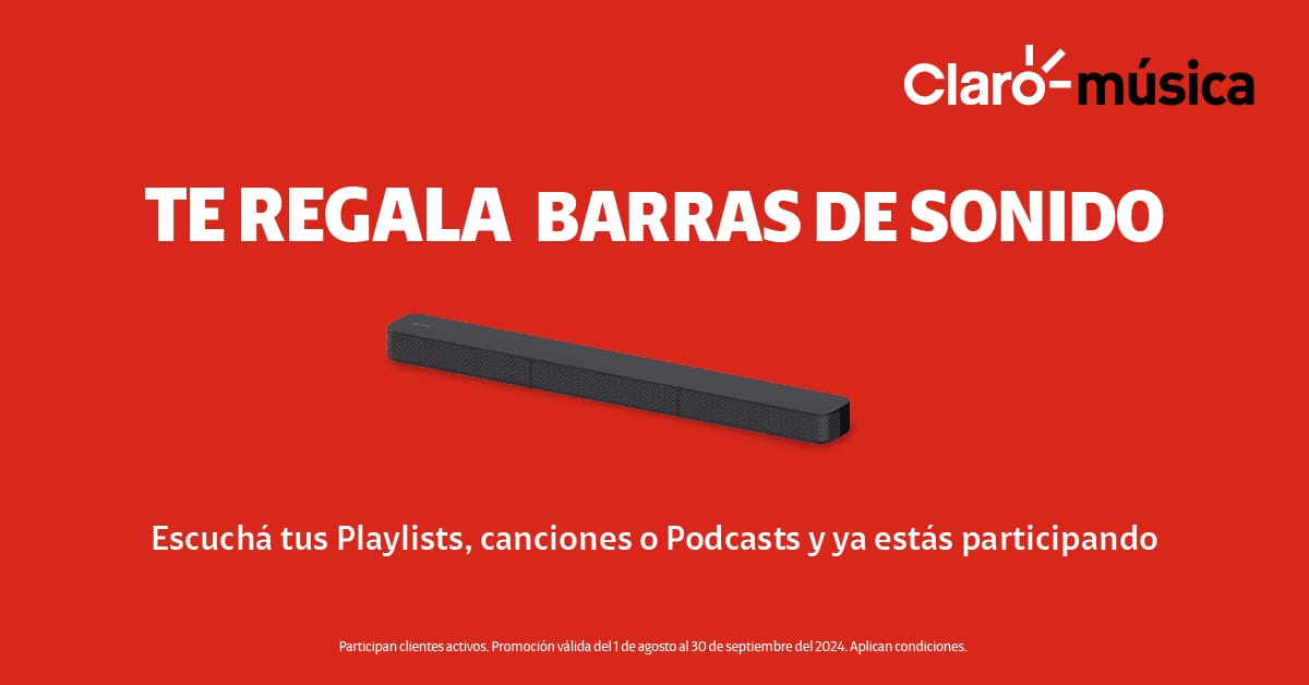 ¡Escucha y Gana una Barra de Sonido con Claro Música!